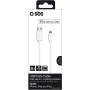 SBS TECABLEUSBIP5 - Câble USB (2.0, USB A, Lightning, 480 Mbit/s, 1 m) couleur blanc
