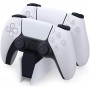 Sony Station de chargement DualSense PS5, Chargeur de Manette PlayStation 5 Officielle, Couleur : Bicolore (blanc et noir)