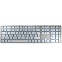 Cherry KC 6000 Slim - USB Keyboard - Ultraflaches Design - Kabelgebunden - Deutsches Layout - QWERTZ Tastatur - Argent