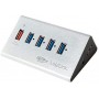 Concentrateur Logilink UA0227 Noir avec 4 ports USB + 1 port charge rapide - Entrée 12V USB3.0
