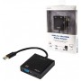 LogiLink Adaptateur USB 3.0 vers VGA + HDMI Schwarz