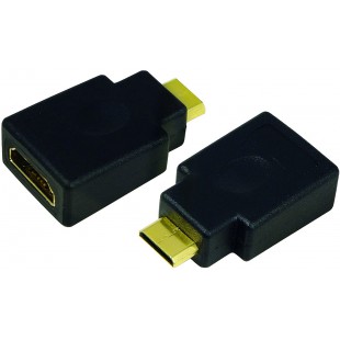 LogiLink AH0009 Adaptateur HDMI, HDMI type A 19 broches femelle vers HDMI type C Mini 19 broches mâle (Gold)