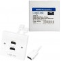 LogiLink AH0015 Adaptateur douille HDMI 2 ports Blanc