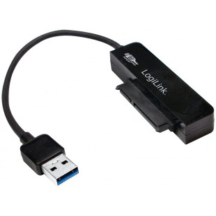 LogiLink au0012 a Adaptateur/convertisseur USB 3.0 vers SATA 2,5 Pouces (6,35 cm) Noir
