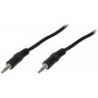 LogiLink CA1049 Câble Acoustique 2 x 3,5 mm mâle stéréo 1 m Noir