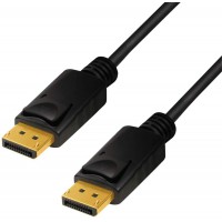 LogiLink Câble de connexion DisplayPort 1.4, 4 K/120 Hz pour une qualité Full HD et 3D avec une meilleure transmission sonore, 3