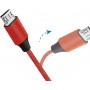 LogiLink Câble de Connexion USB 2.0 Type A vers Micro-USB Rouge 0,3 m