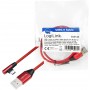 LogiLink Câble de Connexion USB 2.0 Type A vers USB (Type C) coudé à 90° Rouge 0,3 m