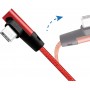 LogiLink Câble de Connexion USB 2.0 Type A vers USB (Type C) coudé à 90° Rouge 1 m