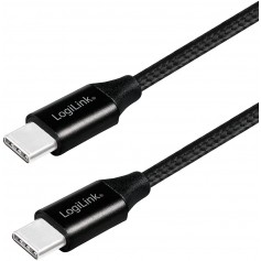LogiLink Câble de Connexion USB 2.0 Type C vers USB (Type C) Noir 1 m