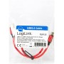 LogiLink Câble de Connexion USB 2.0 Type C vers USB (Type C) Rouge 0,3 m