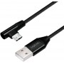 LogiLink Câble de raccordement USB 2.0 vers Micro-USB coudé à 90° Noir 1 m