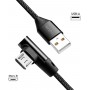 LogiLink Câble de raccordement USB 2.0 vers Micro-USB coudé à 90° Noir 1 m