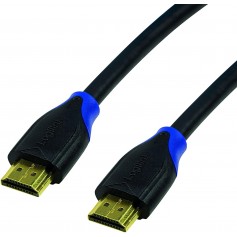 LogiLink Câble HDMI ch0066, Standard: High Speed avec Ethernet pour Les résolutions jusqu'à 4096 x 2160, Ultra HD et 3D Noir