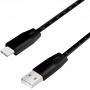 LogiLink Câble USB 2.0 avec règle, USB (Type A) vers USB (Type C) Noir 1 m
