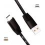 LogiLink Câble USB 2.0 avec règle, USB (Type A) vers USB (Type C) Noir 1 m