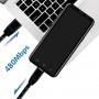 LogiLink Câble USB 2.0 avec règle, USB (Type A) vers USB (Type C) Noir 1 m