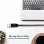 LogiLink Câble USB 2.0 avec règle, USB (Type A) vers USB (Type C) Noir 1 m