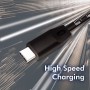 LogiLink Câble USB 2.0 avec règle, USB (Type A) vers USB (Type C) Noir 1 m