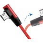 LogiLink Câble USB 2.0 Type A vers Micro-USB coudé à 90° Rouge 1 m