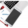 LogiLink Câble USB 2.0 Type A vers Micro-USB coudé à 90° Rouge 1 m