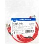 LogiLink Câble USB 2.0 Type A vers Micro-USB coudé à 90° Rouge 1 m