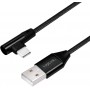 LogiLink Câble USB 2.0 type A vers USB (type C) coudé à 90° Noir 0,3 m