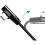 LogiLink Câble USB 2.0 type A vers USB (type C) coudé à 90° Noir 0,3 m