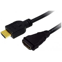 LogiLink CH0056 Câble HDMI 1.4 Mâle/Femelle 2 m Noir