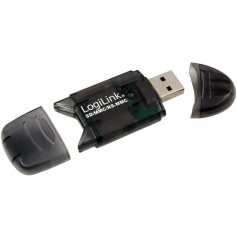 LogiLink CR0007 Lecteur de carte USB 2.0 SD/SDHC/MMC/RS-MMC Noir