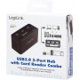 LogiLink CR0042 Hub USB 3.0 avec Lecteur de Carte Tout-en-Un (Micro SD/SD/MS/M2/CF) Noir