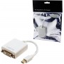 LogiLink CV0037 Adaptateur Mini DisplayPort vers DVI Mâle/Femelle Blanc