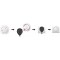 LogiLink EC3002 Lot de 10 Prises de Courant avec Fermeture Automatique rotative Blanc