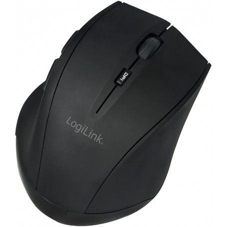 LogiLink id0032 a Souris Laser 5 Boutons, 1600 DPI et Mode économie d'énergie Noir