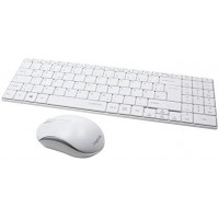 LogiLink ID0109 Clavier + Souris slim sans fil avec 3 Boutons 2,4 GHz Blanc