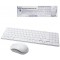 LogiLink ID0109 Clavier + Souris slim sans fil avec 3 Boutons 2,4 GHz Blanc