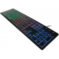 LogiLink ID0138 USB Allemand Noir Clavier - Claviers (Standard, avec Fil, USB, Clavier à Membrane, LED, Noir)