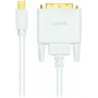 LogiLink Inline Câble de raccordement Mini DisplayPort vers DVI DVI-D 24+1 Blanc Full HD 1,8m Weiss