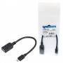 Lot de 3 : LogiLink 3 Câbles de connexion fiche mâle micro USB fiche femelle USB OTG 0,20 m Noir