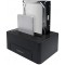 LogiLink QP0028 Quickport USB 3.1 GEN2 pour 2X 2,5/3,5" HDD/SSD (2-Bay) Noir