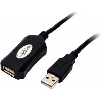 LogiLink UA0001A Câble USB 2.0 avec répéteur 5 m Noir