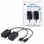 LogiLink UA0021D Extendeur USB Cat5 60 m Noir