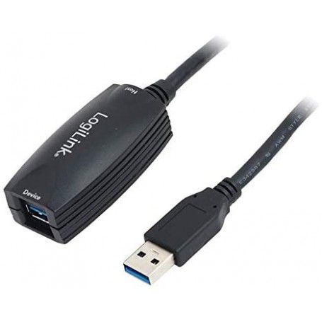 LogiLink UA0127 Câble USB 3.0 avec répéteur 5 m Noir