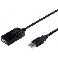 LogiLink UA0143 Câble USB 2.0 avec répéteur 10 m Noir