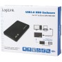 LogiLink UA0256 Boîtier de Disque Dur 6,35 cm (SATA, USB 3.0) Noir