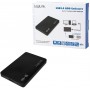 LogiLink UA0256 Boîtier de Disque Dur 6,35 cm (SATA, USB 3.0) Noir