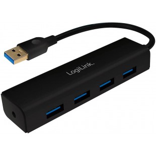 LogiLink UA0295 Hub USB 3.0 avec 4 Ports USB pour Extension Noir