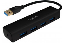 LogiLink UA0295 Hub USB 3.0 avec 4 Ports USB pour Extension Noir