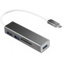LogiLink UA0305 USB-C 3.0 HUB, 3 Ports, avec Lecteur de Carte Anthracite