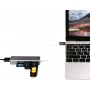 LogiLink UA0305 USB-C 3.0 HUB, 3 Ports, avec Lecteur de Carte Anthracite